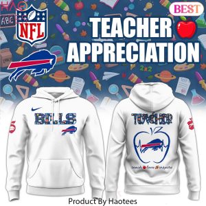 Buffalo Bills Teacher Night Design Hoodie – White