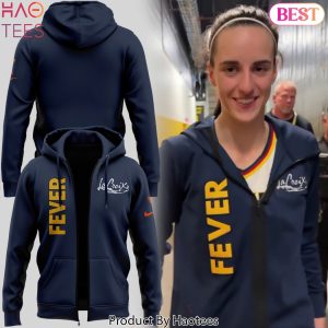Caitlin Clark Indiana Fever 2025 Design Zip Hoodie – Blue