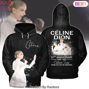 Celine Dion 57th Anniversary 1968-2025 Signature Thank You For The Memories Design Hoodie