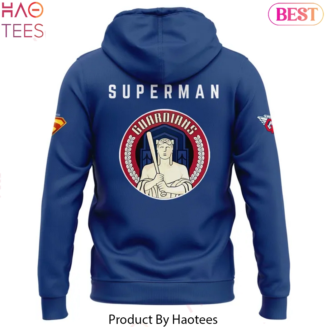 Cleveland Guardians x Superman Blue Design Hoodie Cleveland Guardians x Superman Blue Design Hoodie