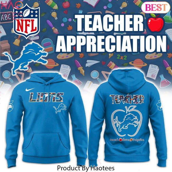 Detroit Lions Teacher Night Design Hoodie – Blue