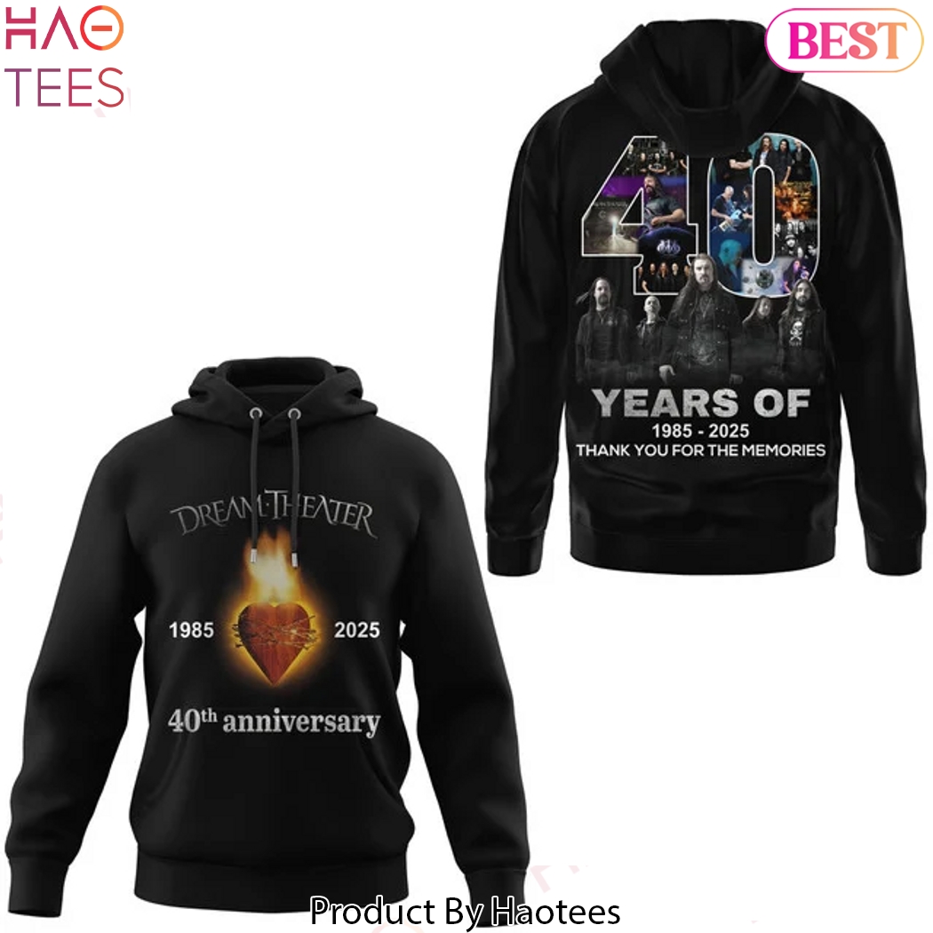 Dream Theater 40th Anniversary 1985-2025 Thank You For The Memories Design Hoodie Dream Theater 40th Anniversary 1985-2025 Thank You For The Memories Design Hoodie