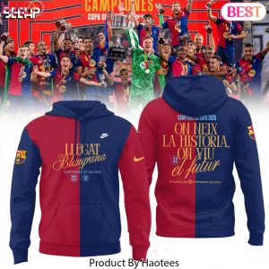 F.C Barcelona Campions De Copa 2025 Design Hoodie