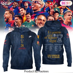 F.C Barcelona El Nostre Estil El Nostre Llegat La Liga 2025 Champions Design Hoodie