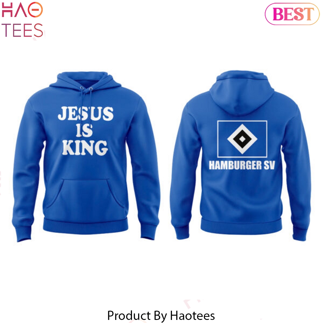 Hamburger SV Jesus Is King Design Hoodie - Blue Hamburger SV Jesus Is King Design Hoodie - Blue