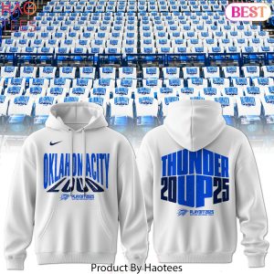 House Of Playoff 2025 Thunder – Oklahoma City Thunder Loud Design Hoodie – White