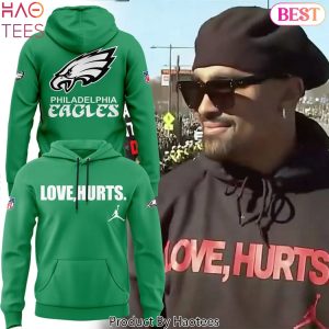 Jalen Hurts With The Love, Hurts Philadelphia Eagles Design Hoodie – Green