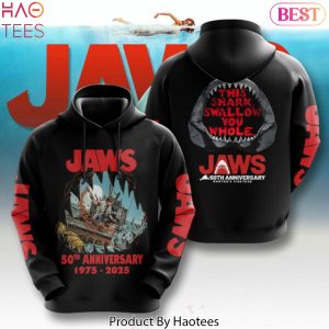 Jaws 50th Anniversary 1975-2025 This Shark Swallow You Whole Hoodie