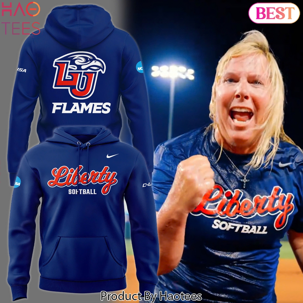 Liberty Lady Flames Softball 2025 Blue Design Hoodie Liberty Lady Flames Softball 2025 Blue Design Hoodie