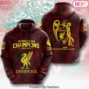 Liverpool Premier League Champions 2024-2025 You ll Never Walk Alone Design Hoodie