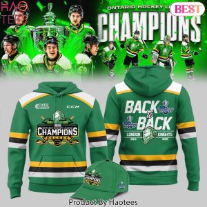 London Knights Back To Back Champions 2025 Ontario Hockey League Design Hoodie