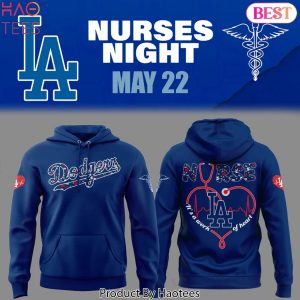 Los Angeles Dodgers Nurses 2025 Blue Design Hoodie