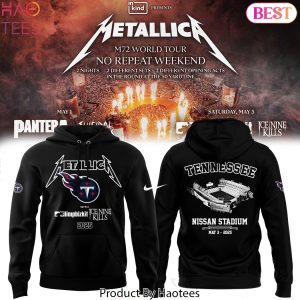 Metallica M72 World Tour Tennessee Titans Design Hoodie – Black