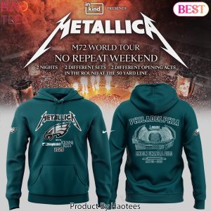Metallica M72 World Tour x Philadelphia Eagles Design Hoodie