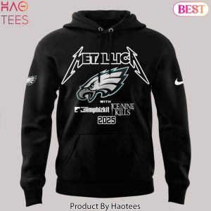 Metallica M72 World Tour x Philadelphia Eagles Design Hoodie – Black