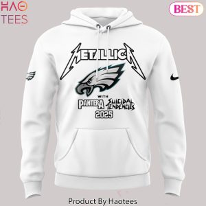 Metallica M72 World Tour x Philadelphia Eagles Design Hoodie – White