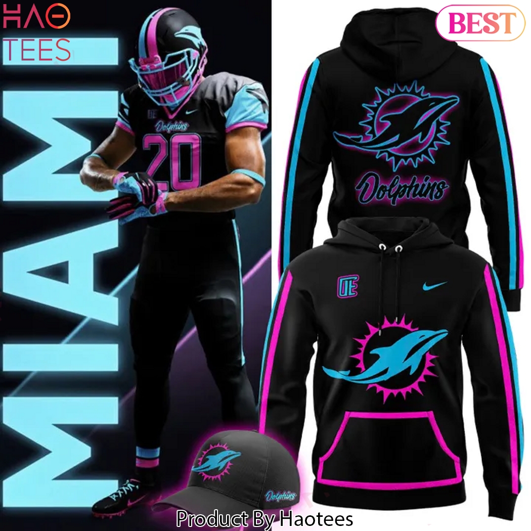 Miami Dolphins Football 2025 Black Design Hoodie Miami Dolphins Football 2025 Black Design Hoodie