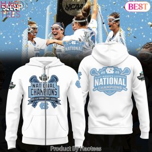 North Carolina Tar Heels 2025 NCAA Womens Lacrosse National Champions Design Zip Hoodie