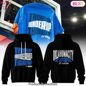 Oklahoma City Thunder Loud 2025 Playoff Design Hoodie – Black
