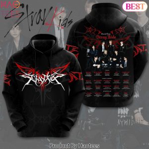 Stray Kids Dominate World Tour Black Design Hoodie