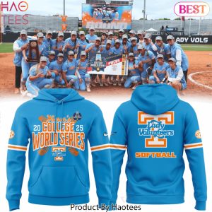 Tennessee Lady Volunteers 2025 NCAA Softball Womens College World Series Design Hoodie