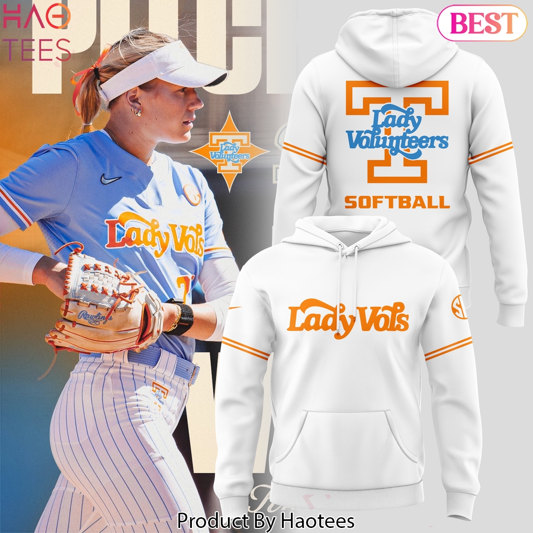 Tennessee Volunteers Lady Softball 2025 Design Hoodie - White Tennessee Volunteers Lady Softball 2025 Design Hoodie - White