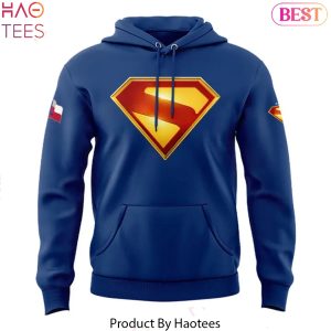 Texas Rangers x Superman Blue Design Hoodie