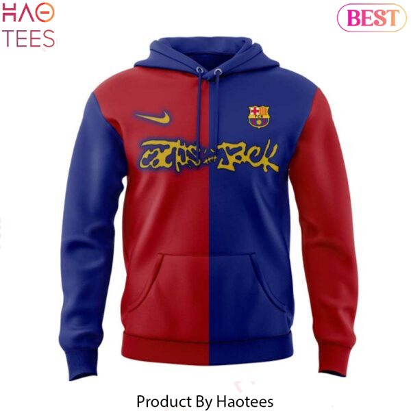 Travis Scott Brings Cactus Jack To El Clssico With FC Barcelona Design Hoodie