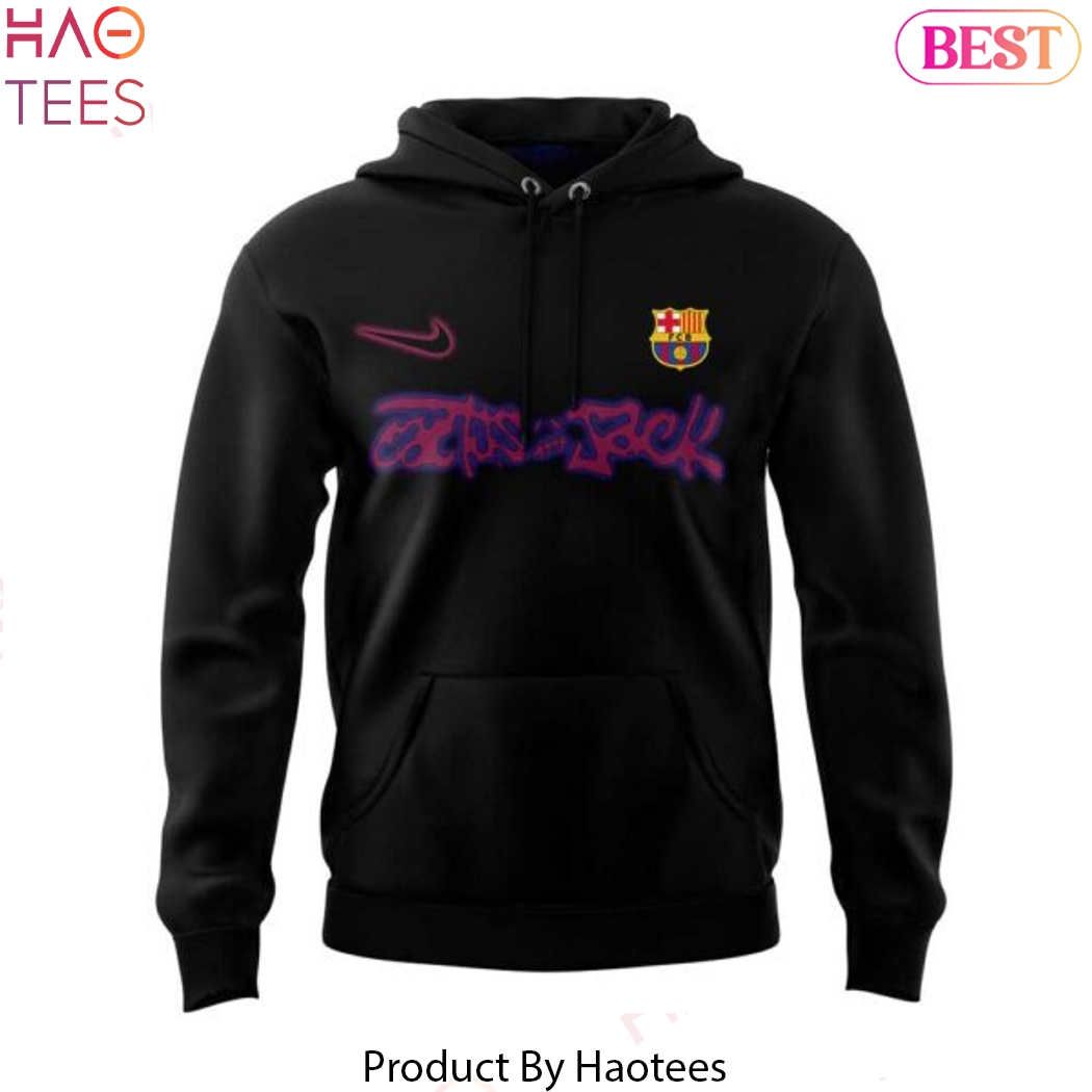Travis Scott Brings Cactus Jack With Barcelona Black Design Hoodie Travis Scott Brings Cactus Jack With Barcelona Black Design Hoodie