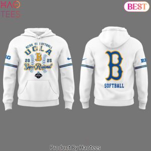 UCLA Bruins NCAA DI Softball 2025 Super Regional Design Hoodie – White