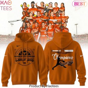 2025 National Champions Texas Longhorns Softball Design Hoodie – Orange