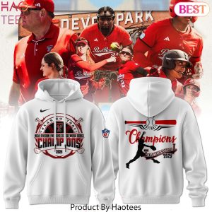 2025 National Champions Texas Tech Red Raiders Softball Design Hoodie – White