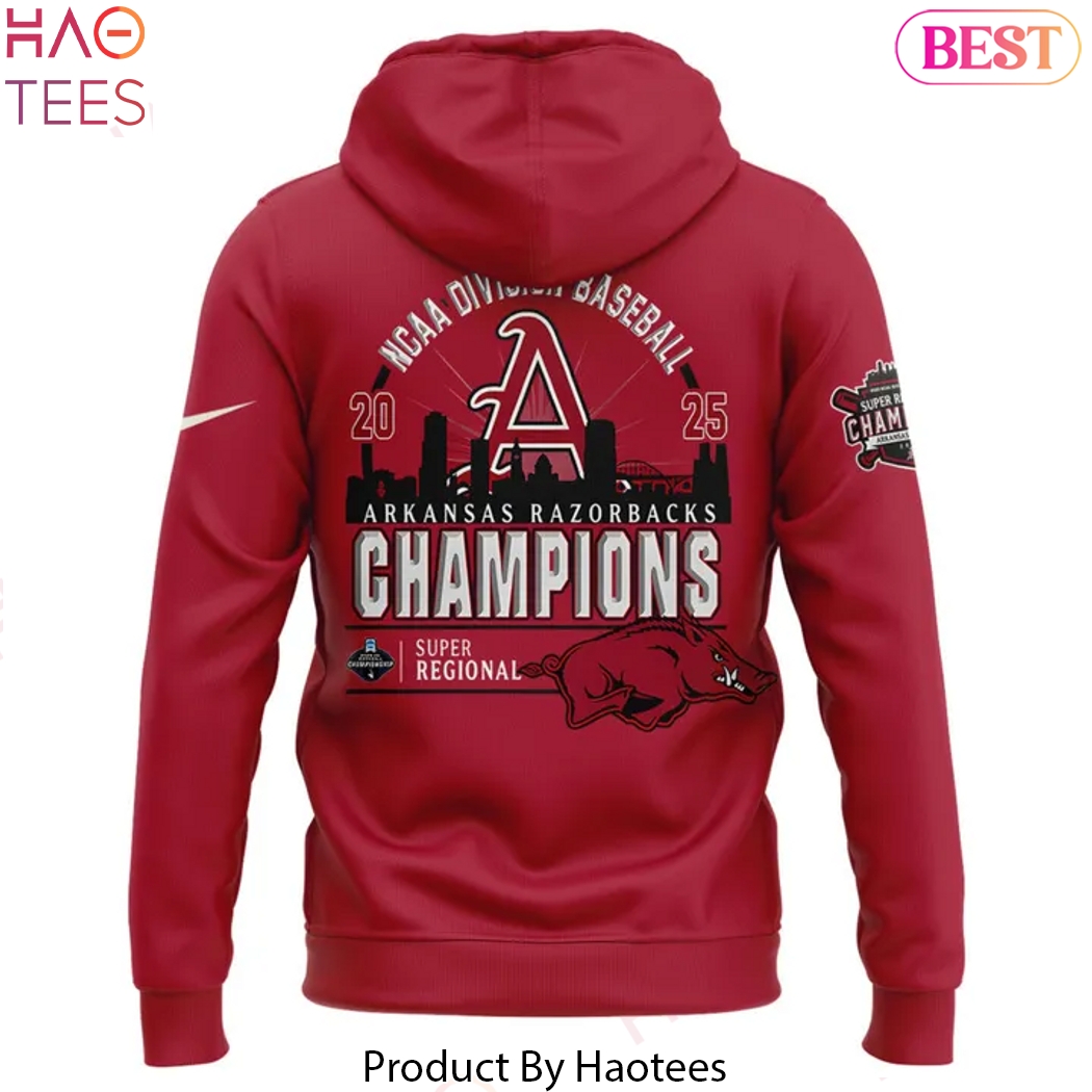 Arkansas Razorbacks Baseball Omahogs Super Regionals Champions Design Hoodie Arkansas Razorbacks Baseball Omahogs Super Regionals Champions Design Hoodie
