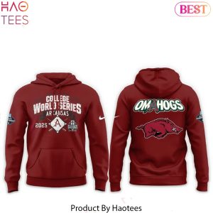 Arkansas Razorbacks Baseball College World Series 2025 Omahogs Design Hoodie