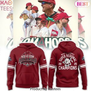 Arkansas Razorbacks Super Regional 2025 Champions Design Hoodie