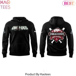 Arkansas Razorbacks Super Regional 2025 Omahogs Design Hoodie – Black