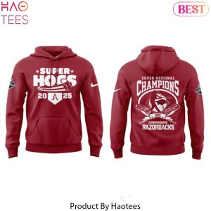 Arkansas Razorbacks Super Regional Champions 2025 Super Hogs Design Hoodie