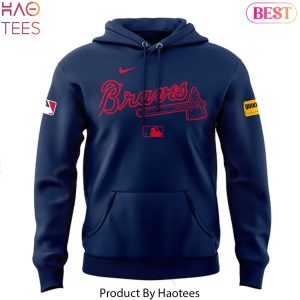Atlanta Braves Baseball Braves Strength Navy Design Hoodie