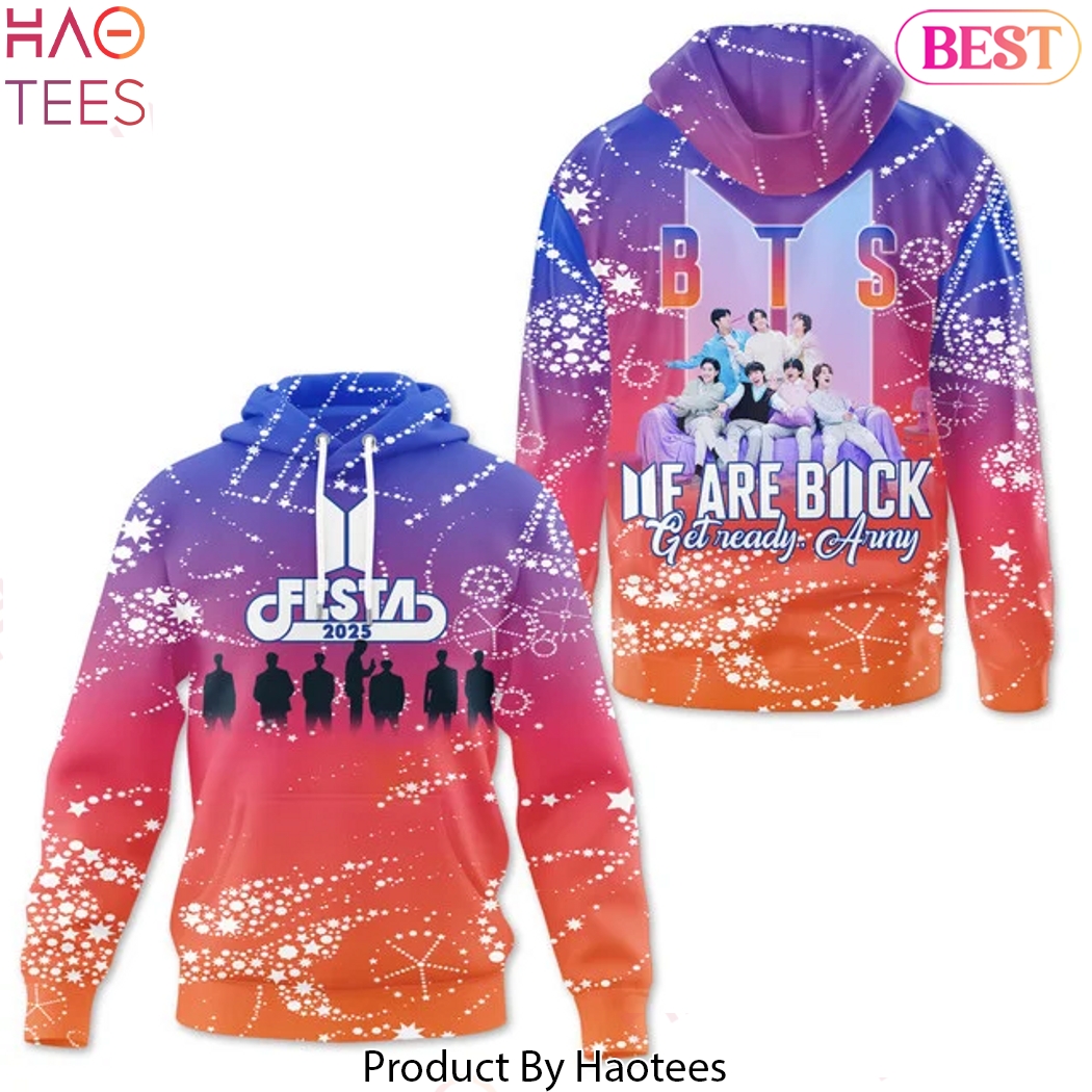 BTS Festa 2025 We Are Back get Ready Army Design Hoodie BTS Festa 2025 We Are Back get Ready Army Design Hoodie