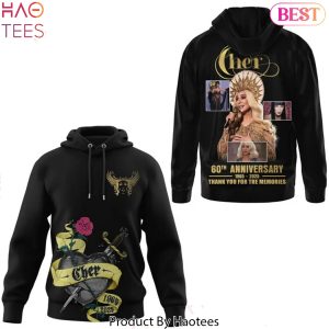 Cher 60th Anniversary 1965-2025 Thank You For The Memories Design Hoodie
