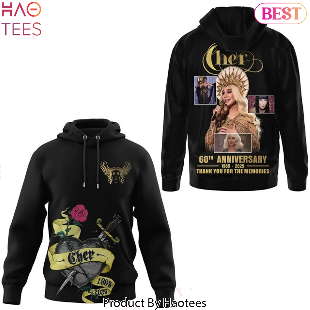 Cher 60th Anniversary 1965-2025 Thank You For The Memories Design Hoodie Cher 60th Anniversary 1965-2025 Thank You For The Memories Design Hoodie