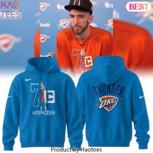 Chet Holmgren 7C Oklahoma City Thunder Design Hoodie – Blue