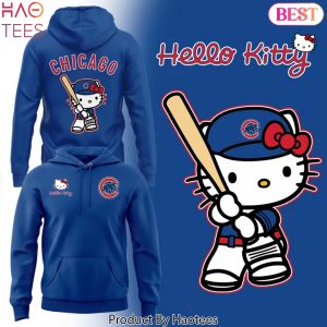 Chicago Cubs Hello Kitty Blue Design Hoodie