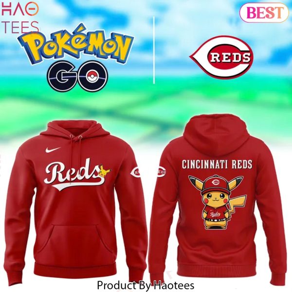 Cincinnati Reds Pikachu Red Design Hoodie