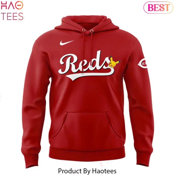 Cincinnati Reds Pikachu Red Design Hoodie