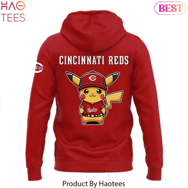 Cincinnati Reds Pikachu Red Design Hoodie