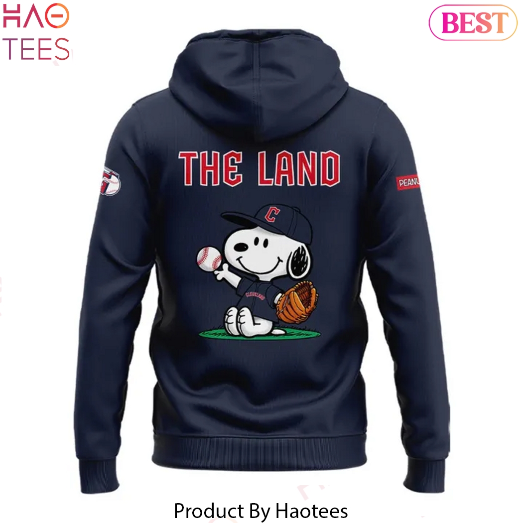 Cleveland Guardians Peanuts Snoopy The Land Design Hoodie Cleveland Guardians Peanuts Snoopy The Land Design Hoodie