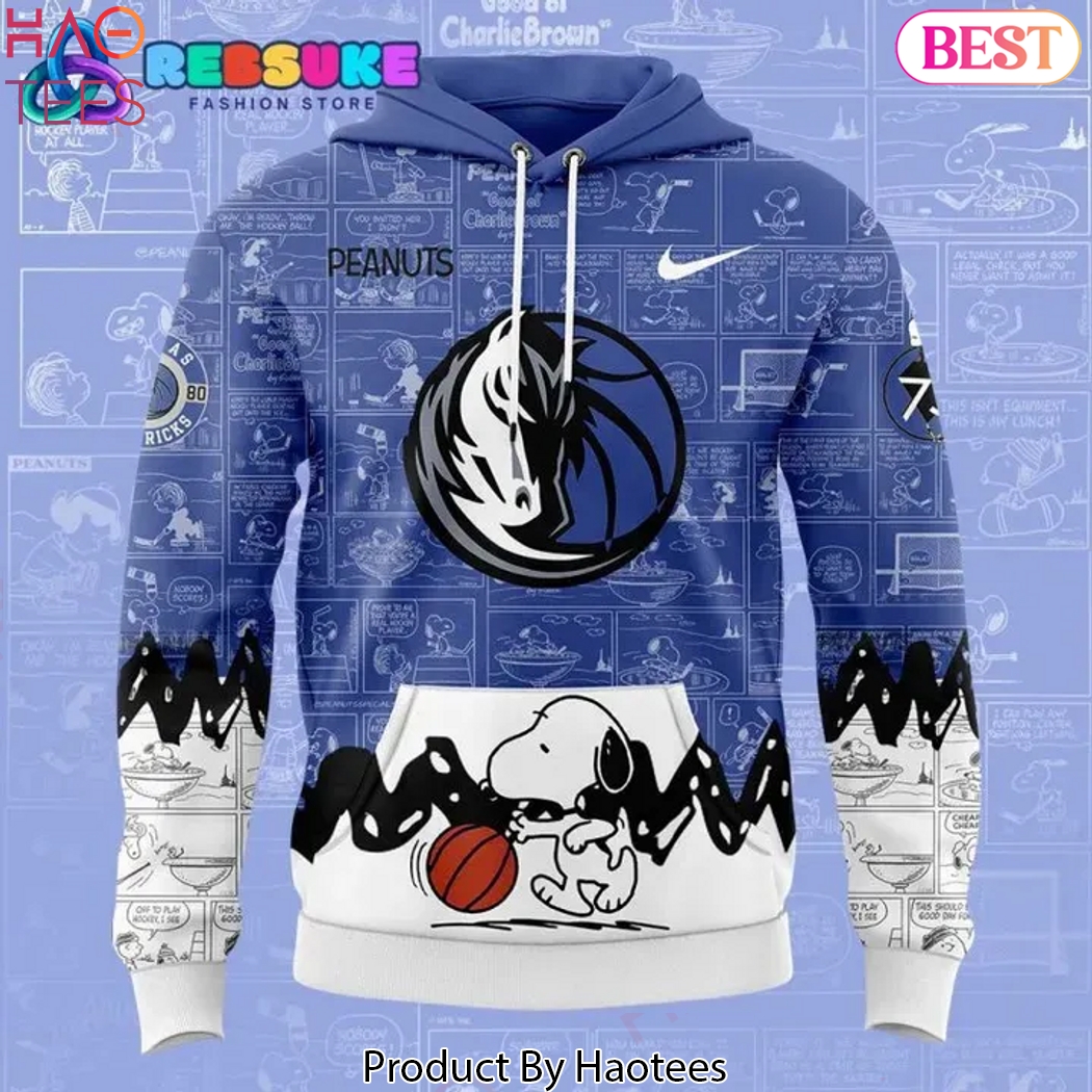 Dallas Mavericks x 75th Anniversary Of Peanuts Design Hoodie Dallas Mavericks x 75th Anniversary Of Peanuts Design Hoodie