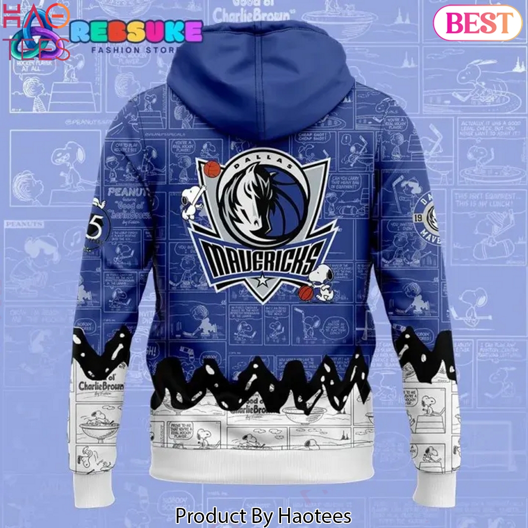 Dallas Mavericks x 75th Anniversary Of Peanuts Design Hoodie Dallas Mavericks x 75th Anniversary Of Peanuts Design Hoodie