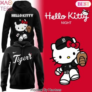 Detroit Tigers Kitty 2025 Design Black Hoodie